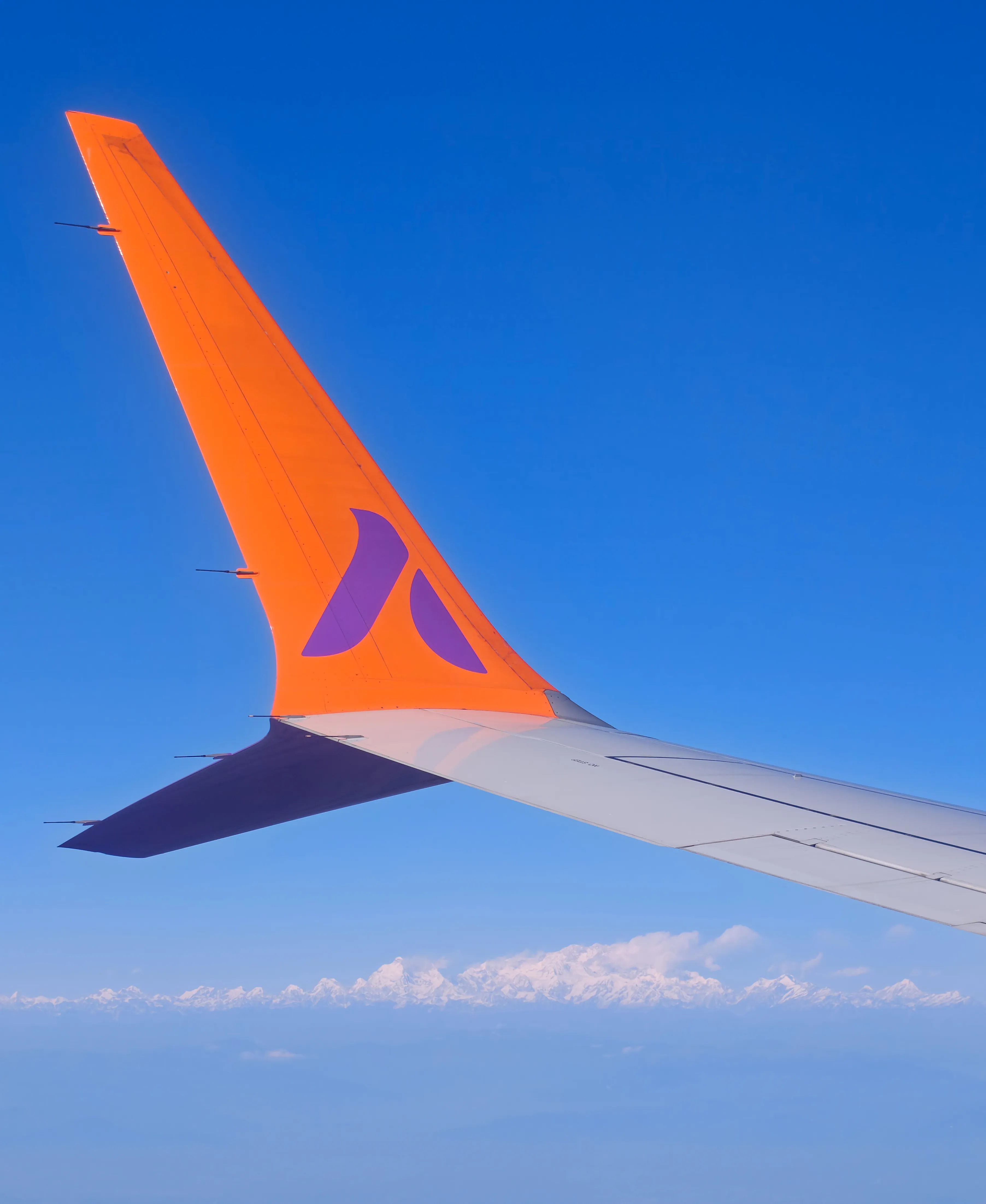 Peeked out of nowhere on the flight in